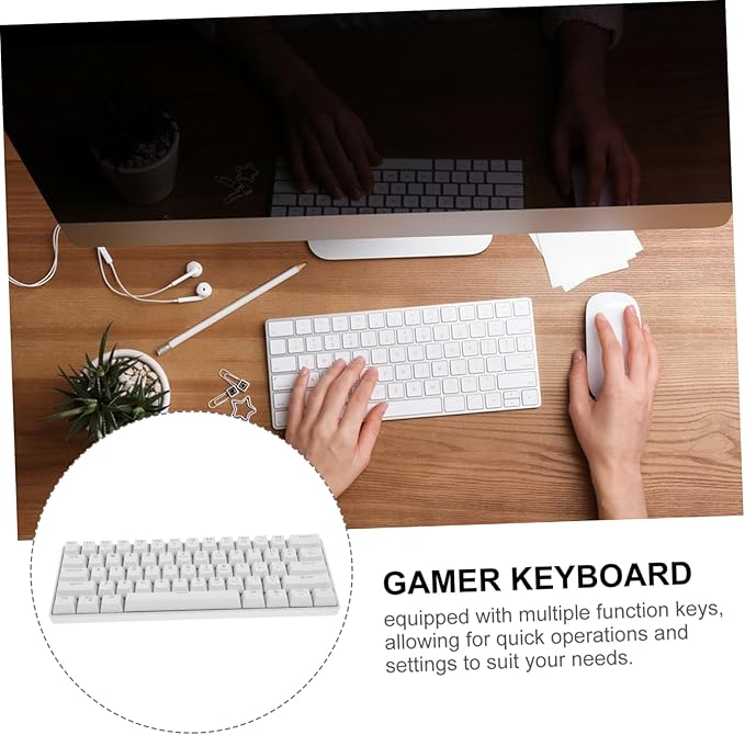 jojofuny Gaming Keyboard Wired Mechanical Keyboard RGB Backlight Ergonomic Design for Pc Laptop