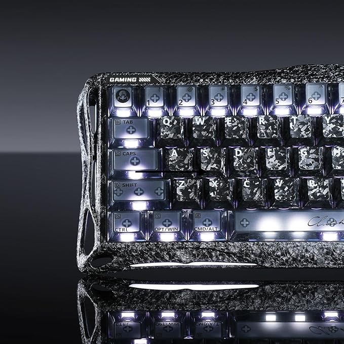 GravaStar Mercury V60 Pro 60% HE Magnetic Gaming Keyboard True 8kHz Polling Rate 0.125ms Latency Dynamic Rapid Trigger 0.005mm Adjustable Actuation Full Aluminum Frame (Cyber Frost Black)