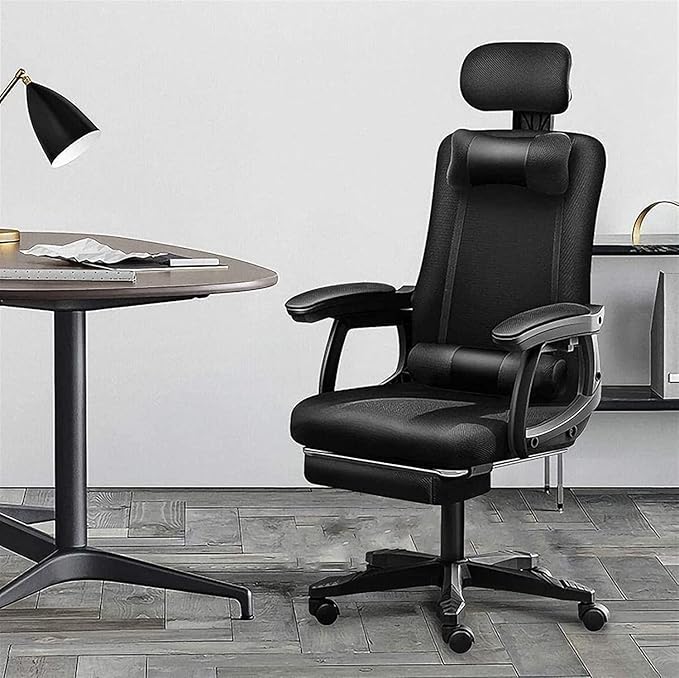 Office High Back Office Chair Gaming Chair Adjustable Office Chair Rotating Video Game Chair Computer Chair Mesh Work Chair Chair (Size:Gray)