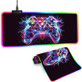 XL Led Gaming Mouse Pad with 14 Light Modes - Light Up Gamer Mouse Pad31.5 x 11.8in Non-Slip Gamepad Style RGB Large Gamer MousepadBlack Long Glowing Gaming Accessories for DeskWaterproof