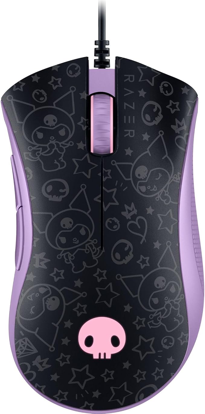 Razer DeathAdder Essential Gaming Mouse and Goliathus Soft Gaming Mouse Mat Bundle: Kuromi Edition
