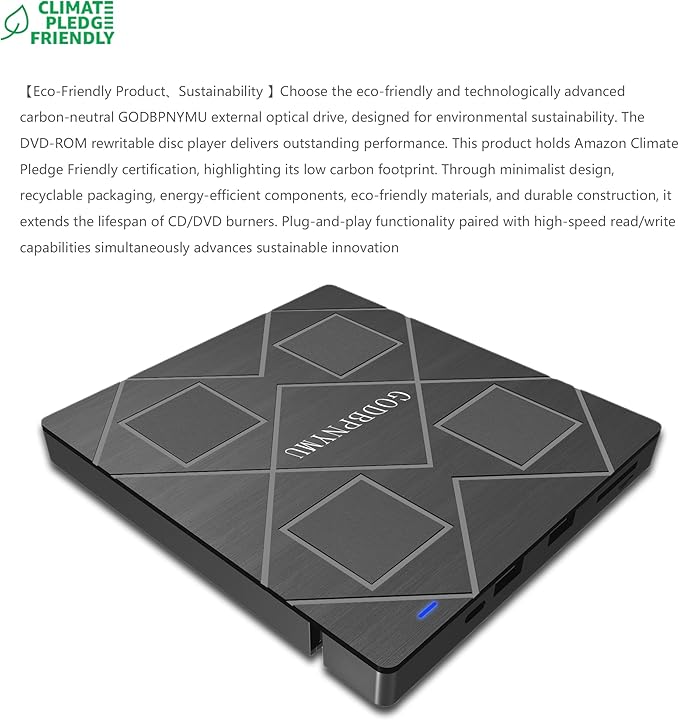 5-in-1 Extemal CD/DVD Drive for LaptopUSB 3.0 &amp Type-C Portable CD/DvD Rw Burner with SD/TF Card Reader &ampDVD-ROM Rewritable PlayerCompatible with Laptop Pc Desktop Windows11/10/8/7 Linux Ma