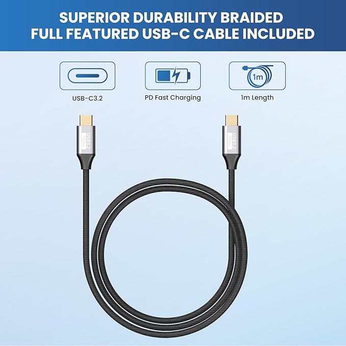 Ejay 7-in-1 USB C Hub with Clamp Mount 4K@60Hz HDMI for MacBook Pro 100W PD Charging 10Gbps USB 3.2 Hub for SD/TF Card Reader Aluminum Hub for XPS iPad Pro Windows Silver