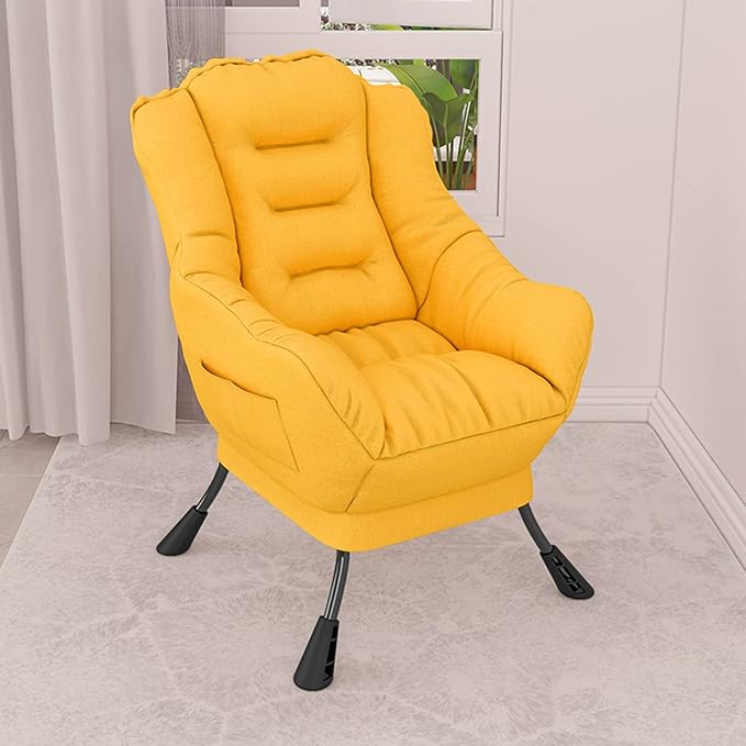 Mlaea Ergonomic Deck Chairs Comfortable Soft Bedroom Chairs Clothing Store Restaurant Gaming Reclining Chairs 45 * 45 * 85CM(Color:#2)