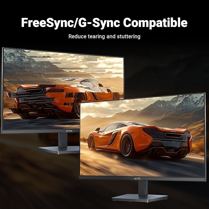 KTC 24 Inch FHD 1080P 100Hz Computer Monitor VA Panel FreeSync PC Gaming Monitor HDMI VGA Ports HDR 4000：1 Contrast LowBlue Mode Ergonomic Tilt Eye Care for Home Office