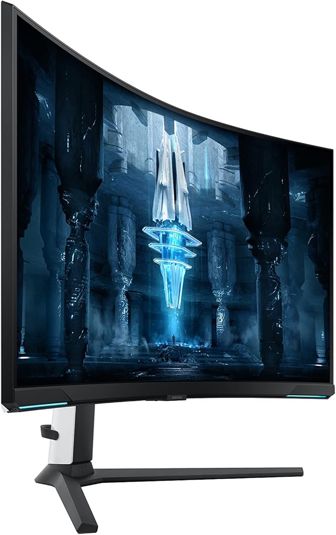 Samsung 2022 32'' Odyssey Neo G8 4K UHD 165Hz 1ms G-Sync 1000R Curved Gaming Monitor Quantum HDR2000 AMD FreeSync Premium Pro Ultrawide Game View DisplayPort HDMI Black (Renewed)