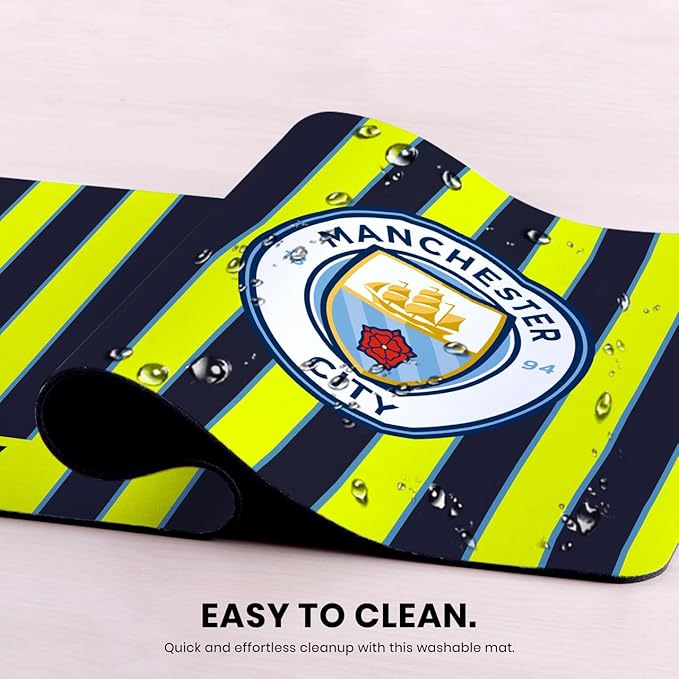 Head Case Designs Officially Licensed Manchester City Man City FC 2024/25 Away Crest Kits &amp Players 23.62 x 11.81 x 0.12 inches (600 x 300 mm) - L Gaming Office Desk PC Keyboard Mouse Mat Pad