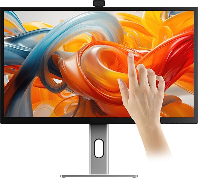 ALOGIC Clarity Pro Touch 27” 4K Touchscreen Monitor w/ 8MP Retractable 4K Webcam 100% sRGB 97% DCI-P3 99% Adobe RGB 65W PD8-in-1 Hub HDR 400 Adjustable Stand IPS Panel Thin Bezel