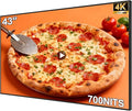 43 Inch 4K Wall Mount Digital Signage 700nits High Brightness Slim Frameless Advertising Display Commerical Display LCD Monitor with CMS/U-Disk Plug&ampPlay Split Screen 7/24 Timer switchHDMI/US