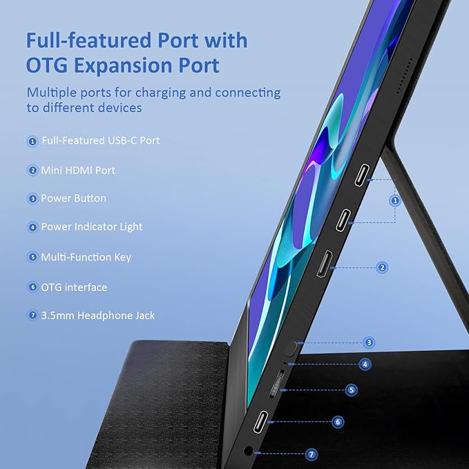 NexiGo 4K Portable Monitor 17.3 Inch 400 Nits FreeSync 100% Adobe RGB HDR IPS Display Dual Speakers Eye Care Screen with OTG Expansion for Laptop PC/MAC/Console/PS5 VESA &amp Smart Cover