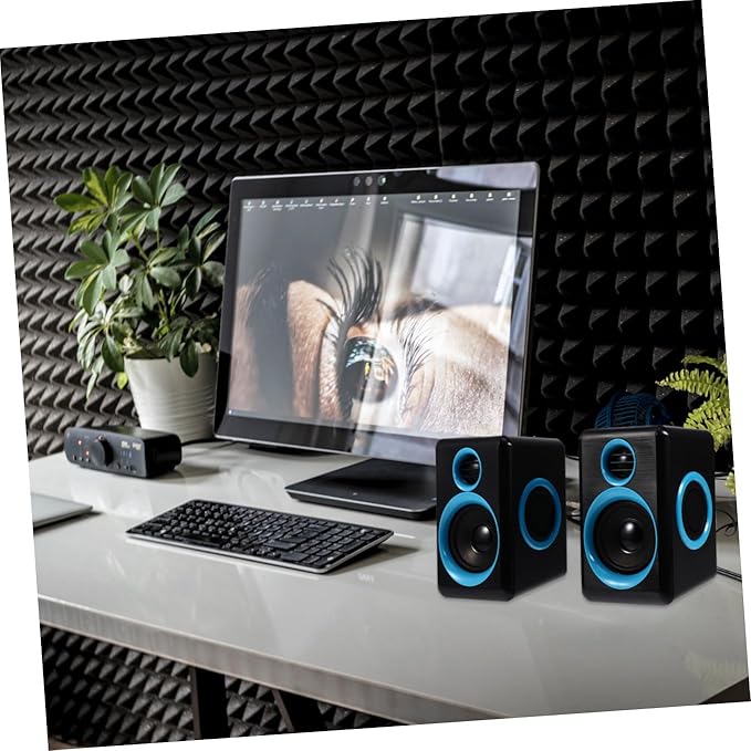 Veemoon Mini USB 2.0 Mini Speaker for Laptop and Desktop Computer Compact Surround Sound Box with Dc 5v Power Home Office Computer Speaker for Audio Playback