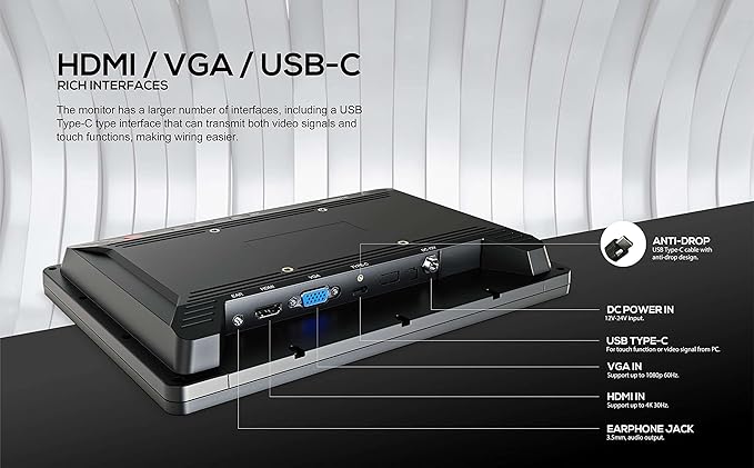 LILLIPUT FA1019/C 10.1 1500 NITS high brightness FHD 1000:1 HDMI/VGA Supports 4K 30Hz with Flip image function for Teleprompter (FA1019C+VESA STAND)