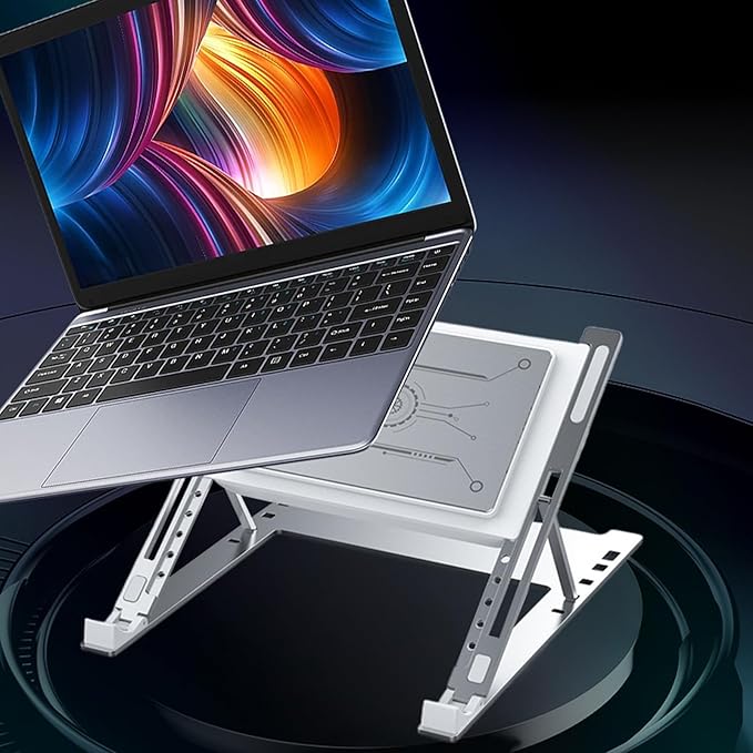 Transportable Play Notebook Refrigerating Pad Semiconductor Technology 3 Speed Modes Permanent Aluminum Construction ABS Aluminum Laptop Refrigerating Fan