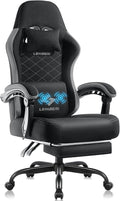 LEMBERI Gaming Chair Fabric Big and Tall Video Game Chairs for Adults with FootrestRacing Style Ergonomic Computer Gamer Chair with Headrest and Lumbar Support (Gray)