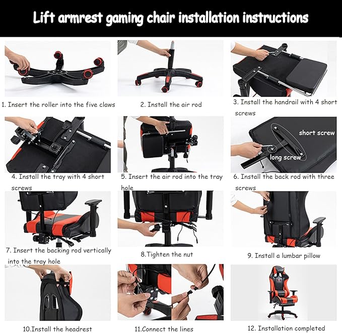 JSWHYBD Gaming Chair with Foot Rest Computer Chair E-Sports Chair Three-Level Explosion-Proof Gas Pole Large Angle Latex Recliner Suitable for Home Office Game Live Streaming Internet Cafe Game Room