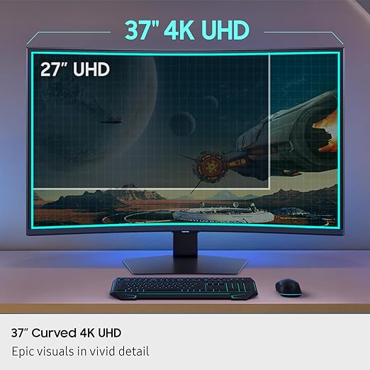 Samsung 37” Odyssey G7 (G75F) 4K UHD Resolution 165Hz Curved Gaming Monitor 1ms Response Time (GtG) VESA DisplayHDR™ 600 AMD FreeSync™ Premium Pro LS37FG75DENXZA 2025
