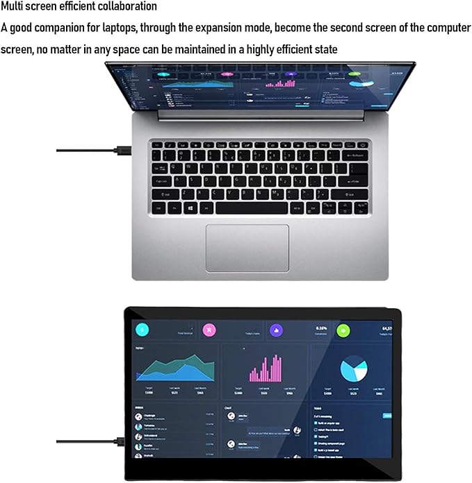 Portable Monitor 11.6 2.5K 120Hz FHD Touchscreen Built in Speakers Multimedia Interface Second External Screen for Laptop PC