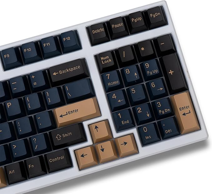 mintcaps Keycaps 164 Keys Keyboard keycap Blue Samurai Keycaps Set Cherry Profile Custom Keyboard Key caps for Cherry Gateron MX Switches Mechanical Keyboards