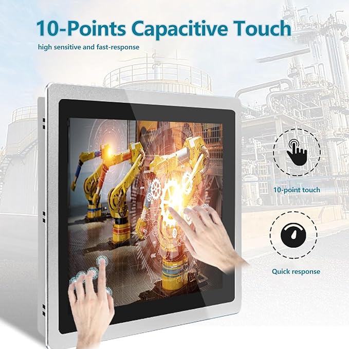 15 inch Panel PC IndustrialIndustrial Embedded Panel PCFanless Panel Computer All in One Windows 10 ProI3 8GB RAM 512GB ROM4xUSB3.02xUSB2.04xRS232+2xRS4858*GPIOHDMI2xLAN