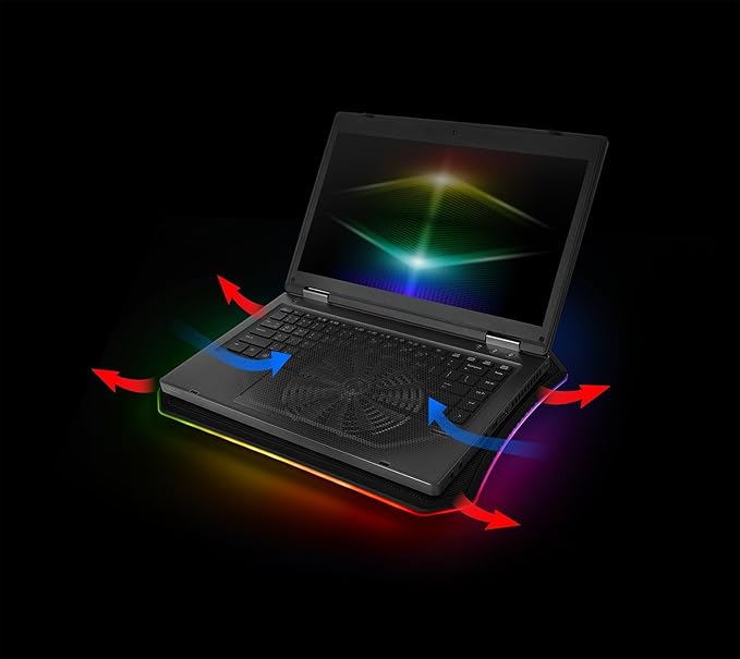 Thermaltake Massive 20 RGB Steel Mesh Panel Single 200mm Fan 10‐19 Laptop Notebook Cooling Pad CL‐N014‐PL20SW‐A