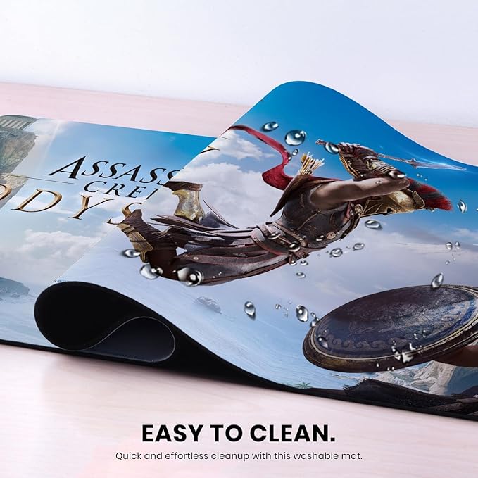 Head Case Designs Officially Licensed Assassin's Creed Alexios Jump Odyssey Key Art 37.4 x 15.75 x 0.16 inches (900 x 400 mm) - XL Gaming Office Desk PC Keyboard Mouse Mat Pad