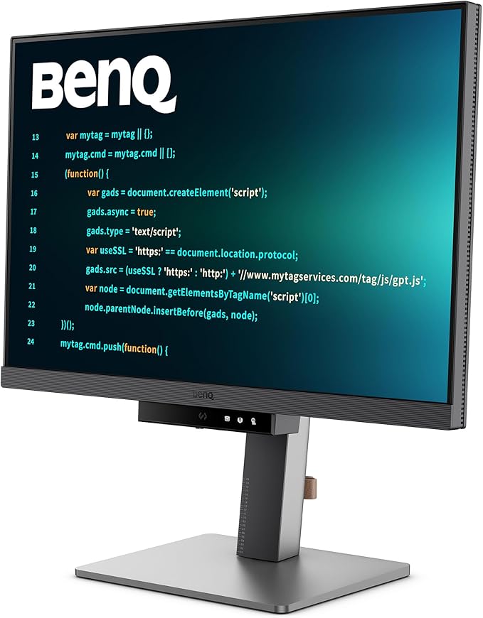 BenQ RD240Q 24.1” WQXGA Programming Monitor 90W USB Type-C Advanced Coding Modes Coding HotKey Ergonomic Design 16:10 Special Ratio Circadian Mode Eye-Care Technology Eco-Friendly Design