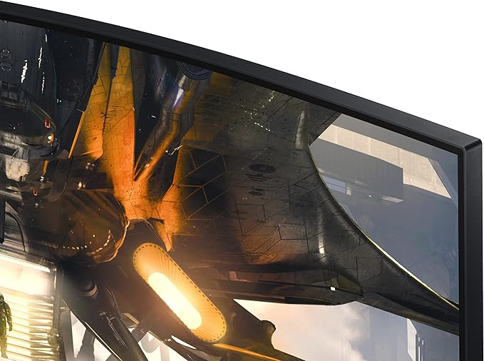 SAMSUNG 27 Odyssey G55A QHD 165Hz 1ms FreeSync Curved Gaming Monitor with HDR 10 Futuristic Design for Any Desktop (LS27AG550ENXZA)