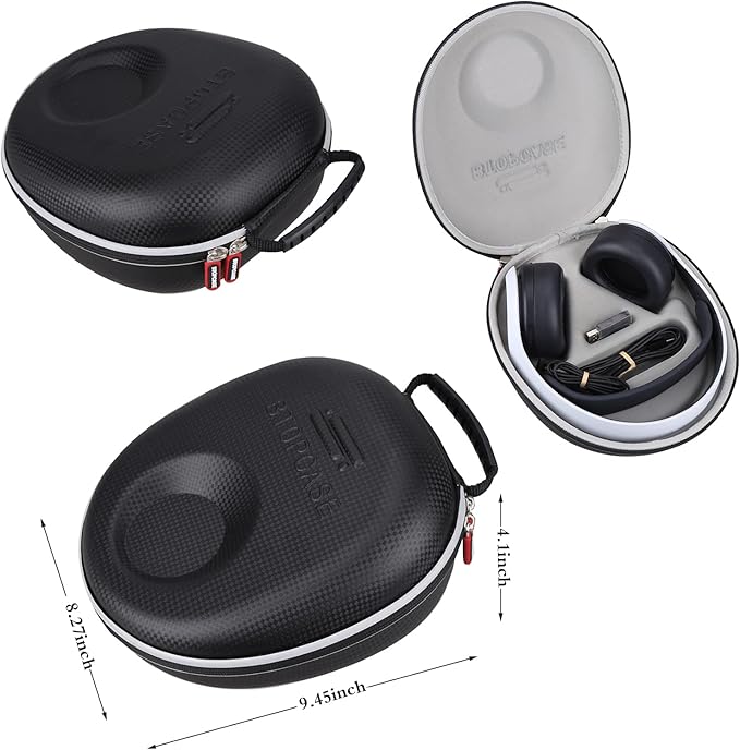 Hard EVA Protective Carrying Storage Cover Case for Sony PULSE 3D Wireless Headset Sony PS5 Headset (Black with Slot)
