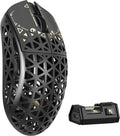 MAMBASNAKE M5 Ultra Carbon Fiber 8KHz Wireless Gaming MousePAW3950MAX Sensor 42K DPI39g Lightweight Tri-Mode 2.4GHz/BT/Wired Computer MiceWeb Driver Supportfor Win/Mac/FPS/MOBA/Esports-Black (A)