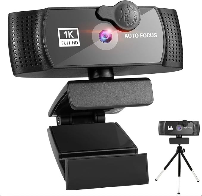 1080p Webcam with Microphone Web cam with Mic USB Adapter Plug and Play Computer Webcam for Online Calls Zoom