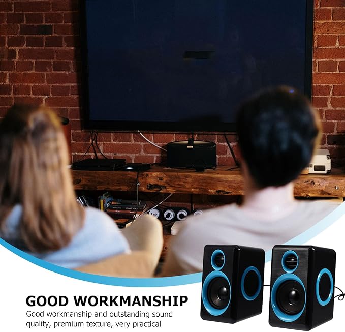 Homoyoyo Mini USB 2.0 Desktop Computer Speakers for PC and Notebook Compact Surround Sound Box with Dc5v Power Home Office Audio Accessories