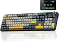 AULA F108 PRO - Wireless Mechanical Keyboard with Screen&ampKnobHot Swappable Gaming Keyboard with 8000mAh BatteryPre-lubed SwitchesRGB BacklitPBT Keycaps Creamy Sounding Computer Keyboards104 K