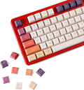 YMDK 143 Smoke Cloud Keycaps Dye-Sub Thick PBT Cherry Profile Key caps for TKL 61 64 68 75 87 96 104 108 GMMK MX Mechanical Keyboard