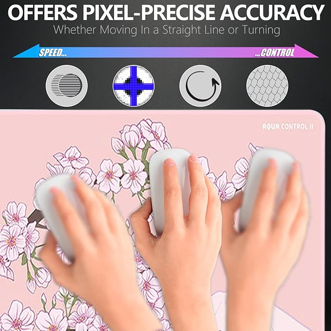 X-Raypad Aqua Control 2 Gaming Mouse Pad Ultra-High Precision Mouse Pad with Perfect Speed and Control Capability Consistent X and Y Glide Designed for Fps Players with Low DPI Requirements