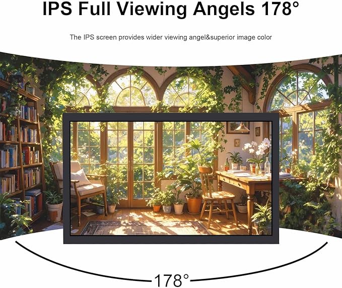 VSDISPLAY 21.5 Inch 1920x1080 IPS LCD Industrial Monitor 1000 Nits High Brightness Supports H/D/DVI/VGA Video Inputsfor Outdoor Display