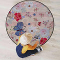 Abstract Round Floor Mats for Office Chair Under Computer Desk Floor Protector for Rolling Chairs Non Slip Anti Scratches Modern Romantic Floral DesignPink Purple Diameter 47.2 in