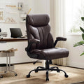 Office ChairBig and Tall Office Chairs 500LBS Wide Ergonomic Gaming Chair Executive Leather Computer Chairs with Adjustable Height &amp 360° Swivel Rolling Wheels for WorkChocolate