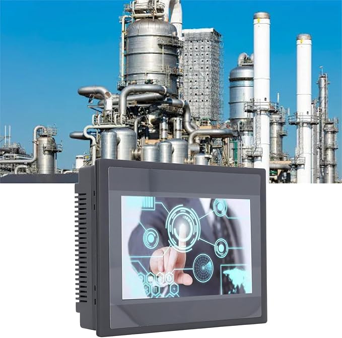 PLC Touch Screen 7 Inch TFT LCD Display with 12 Digital Inputs / 8 Transistor Outputs for FX3U Series PLC Industrial HMI Control Panel with 240MHz ARM9 CPU