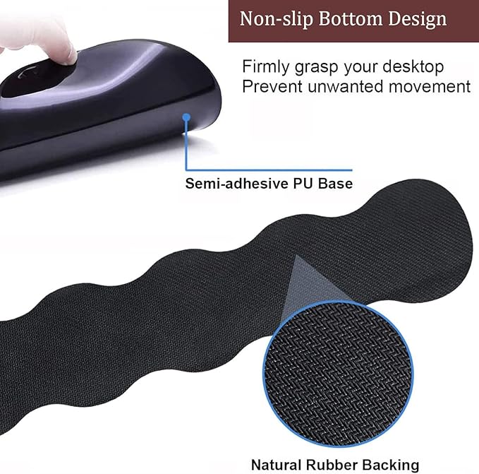 Keyboard Wrist Rest and Mouse Pad Wrist Support with Lace-Shaped Coaster Set Ergonomic Gel Memory Foam and Anti-Slip Base Easy Typing and Pain Relief - Larks Among Flowers