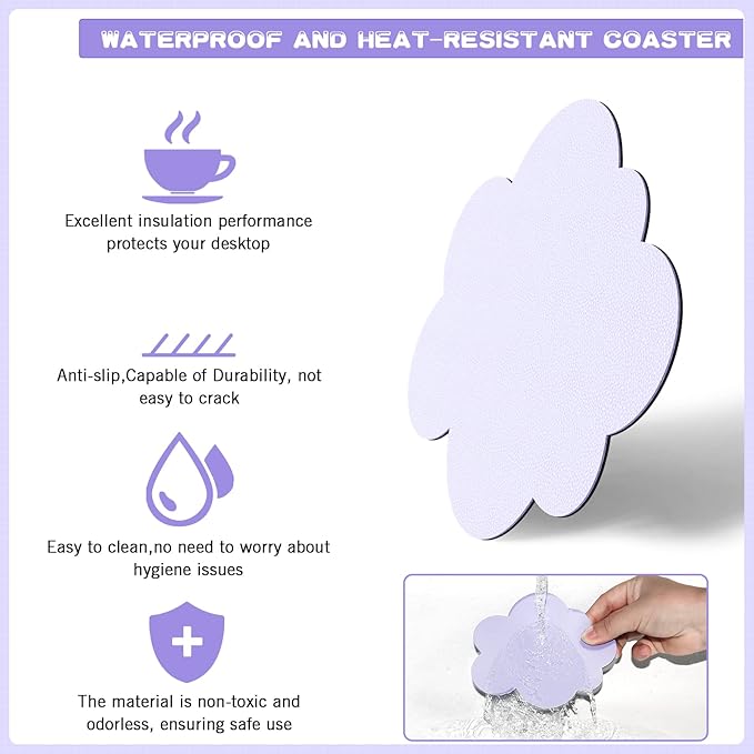 5 in1 Cloud Mouse PadKeyboard Wrist RestMouse Wrist Rest SupportMouse Pad Wirst Rest and Leather Coaster Set with Office Desk MatMemory Foam Ergonomic Easy Typing Pain Relief for Office and Home