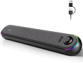 Desktop Computer Speakers Stereo Soundbar Bluetooth 5.3 USB/Type-C Power and Audio Transmission Plug-and-Play Compatible with PC Mac Laptops Monitors RGB Lighting Wired Gaming Speakers