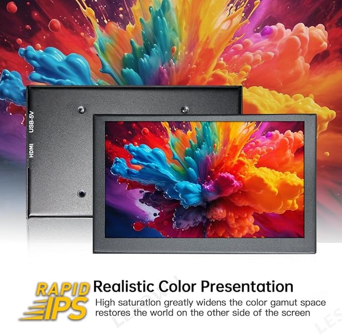 5 Inch Mini Touch Secondary Display Portable Monitor 800x480 USB HDMI IPS LCD Capacitive Touch Screen Tiny Monitor for PC Laptop Windows