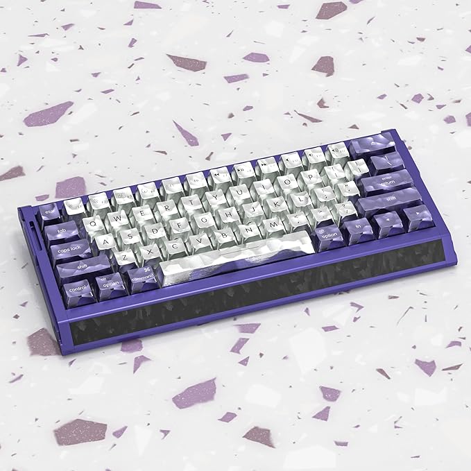 kutethy KY60 Anodizing Aluminum Keyboard Case60% Mechanical Gaming KeyboardFull CNC Hall Effect Keyboard Compatible with Wooting60 Mad60 Win60 GH60 60HE (Mecha Purple)