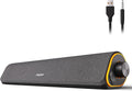 SOULION R50 Bluetooth Computer Speakers 3.5mm PC Sound Bar for Desktop Monitor Wired USB Powered &amp Colorful LED Lights with Switch Button Surround Sound Soundbar PC Spearkers for Computer