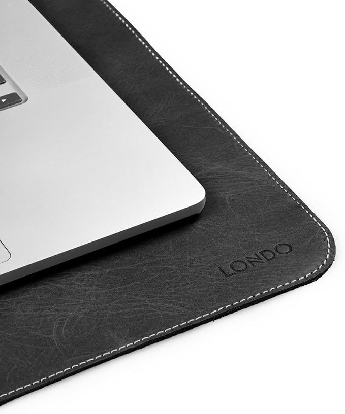 Londo Top Grain Leather Mouse Pad – Desk Mat for Keyboard and Mouse Large Leather Office Desk Pad