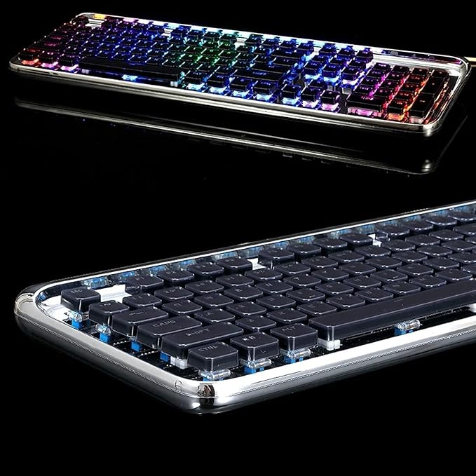 Pc Gaming Keyboards Keycap Set with Translucent Layer for Mechanical Keyboard Full 108-Key Set