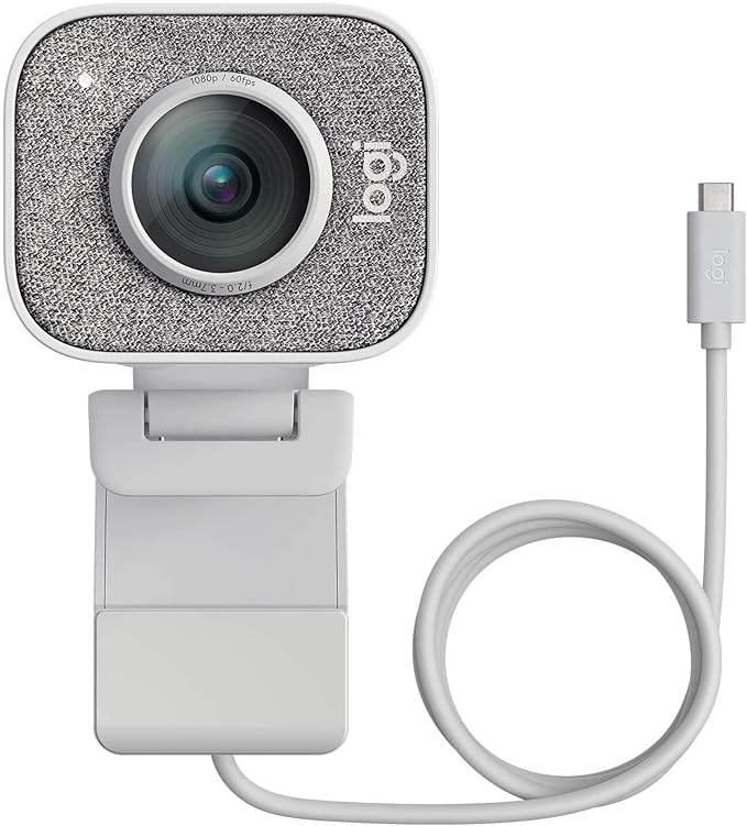 Logitech StreamCam - White - 1080P HD 60fps Streaming Webcam (Renewed)