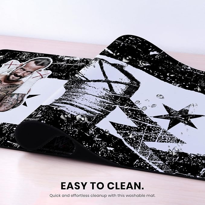 Head Case Designs Officially Licensed WWE Graphics CM Punk 37.4 x 15.75 x 0.16 inches (900 x 400 mm) - XL Gaming Office Desk PC Keyboard Mouse Mat Pad