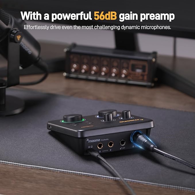 MAONO Podcast Equipment Bundle-XLR USB Podcast Recording Mic kit(PD300X+PS22 Lite+XLR-180)