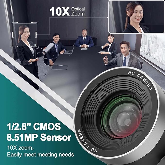 PTZ Camera 10X Optical Zoom Video with SDI Cameras HDMI Camera Support PTZ Control and IP Live Streaming Output for Conferencing Church